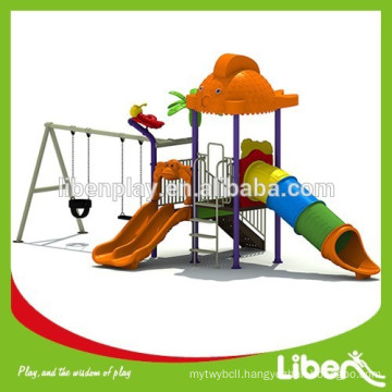 Animal Sculpture Outdoor Playground Swing Bridge with Exciting Tube Slide